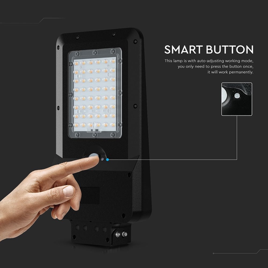 LED solarna ulična svetiljka sa senzorom LED/20W/7,4V IP65 5400 mAh