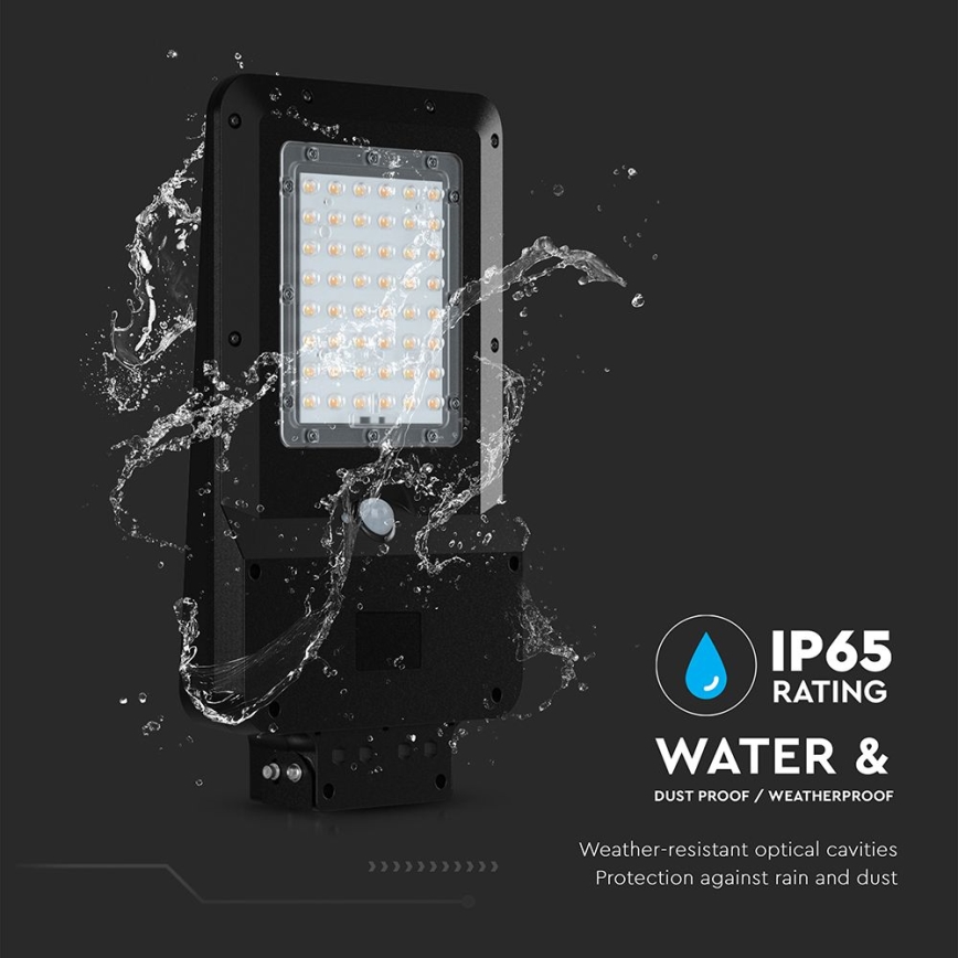 LED solarna ulična svetiljka sa senzorom LED/20W/7,4V IP65 5400 mAh