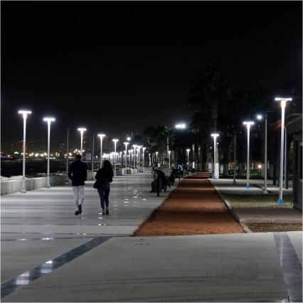 LED solarna ulična lampa sa senzorom LUVIA LED/15W/3,2V 4000K IP54 5400 mAh + daljinski upravljač