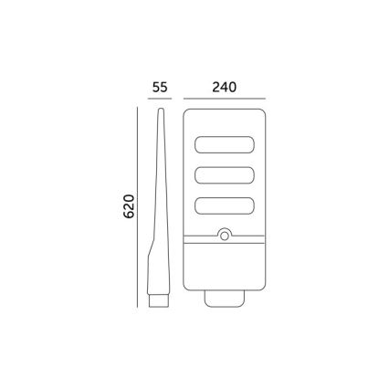 Prigušiva LED solarna ulična lampa sa senzorom pokreta i sumraka URBI LED/8W/3,2V 6500K IP54 10000 mAh + daljinski upravljač