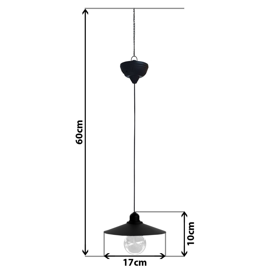 LED solarna viseća lampa na sajli DINA 1,2V 200 mAh IP44