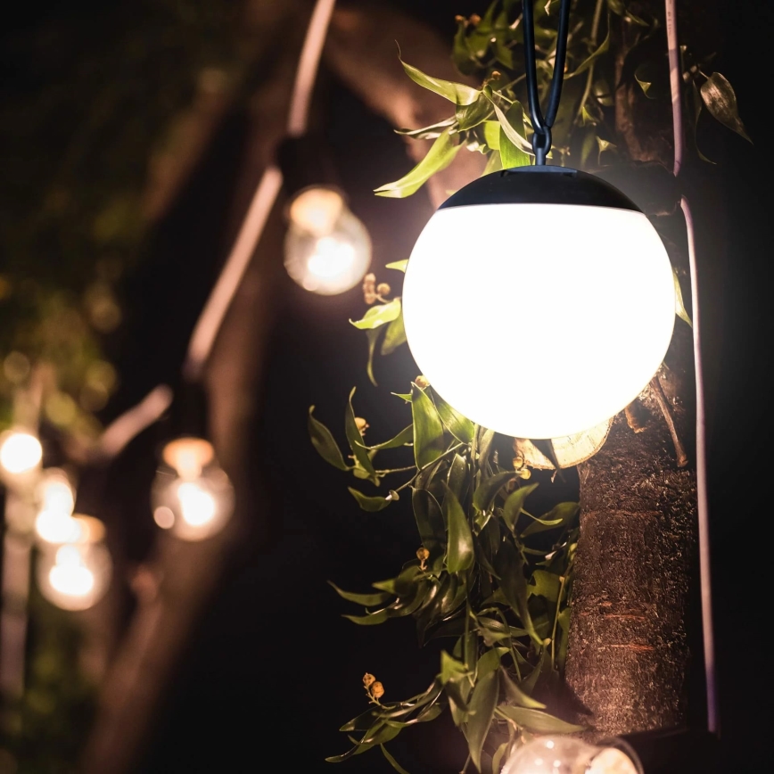 LED solarna viseća svetiljka KIARA LED/1,2V 600 mAh IP44 crna