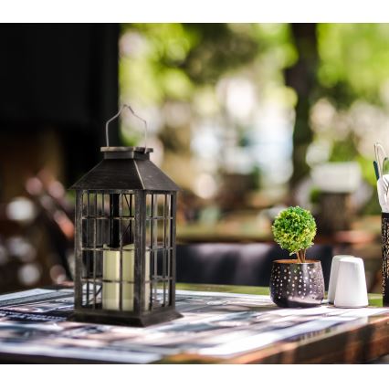 LED solarna viseća svetiljka LED/0,02W/1,2V 1xAA 2700K IP44 200 mAh patina