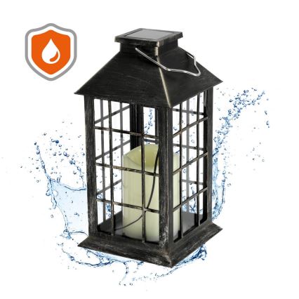 LED solarna viseća svetiljka LED/0,02W/1,2V 1xAA 2700K IP44 200 mAh patina