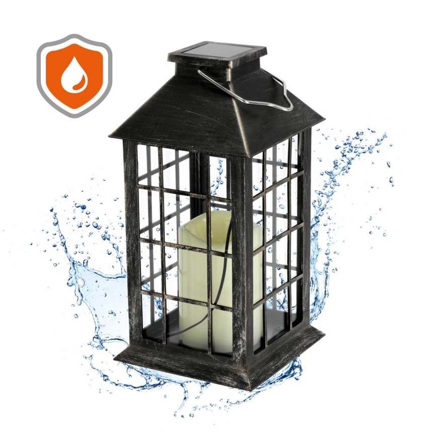 LED solarna viseća svetiljka LED/0,02W/1,2V 1xAA 2700K IP44 200 mAh patina