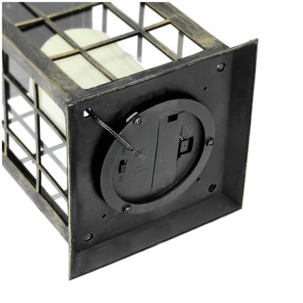 LED solarna viseća svetiljka LED/0,02W/1,2V 1xAA 2700K IP44 200 mAh patina