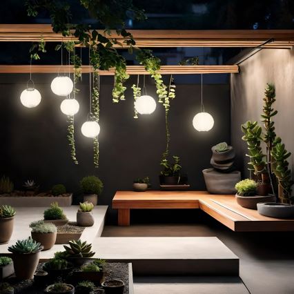 LED solarna viseća svetiljka LED/0,02W/1,2V 3000K IP44 1xAAA 100 mAh