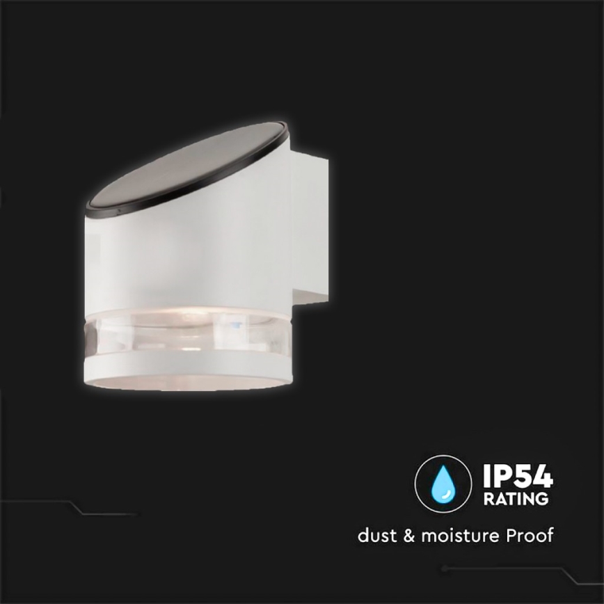 LED solarna zidna lampa LED/1W/3,7V 3000K IP54 1200 mAh bela