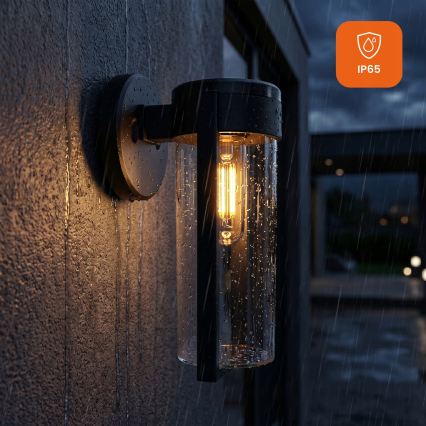 LED solarna zidna lampa LED/1W/3,7V 500 mAh IP65 crna