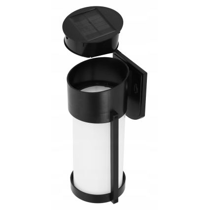 LED solarna zidna lampa LED/3,7V 300 mAh IP44 crna