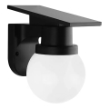 LED solarna zidna lampa LED/3,7V 3000/4000/6400K IP54 1800 mAh crna + daljinski upravljač