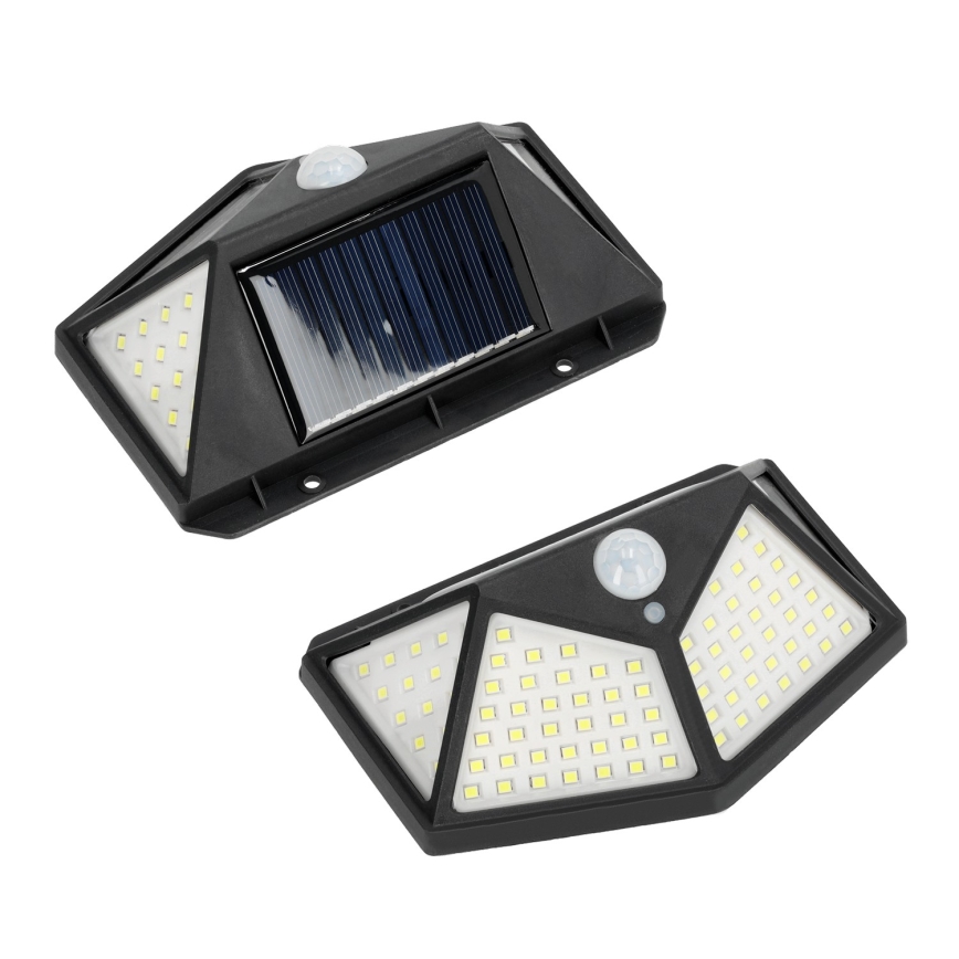 LED solarna zidna svetiljka sa senzorom LED/1W/3,7V 6500K IP44 1200 mAh