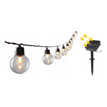 LED solarni dekorativni lanac 30xLED/8 funkcija 500 mAh 10,6 m IP67 topla bela