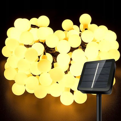 LED Solarni dekorativni lanac 50xLED/8 funkcija 500 mAh 9,5 m IP67 topla bela