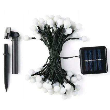 LED Solarni dekorativni lanac 50xLED/8 funkcija 500 mAh 9,5 m IP67 topla bela