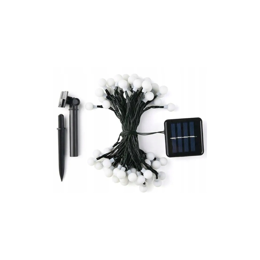 LED Solarni dekorativni lanac 50xLED/8 funkcija 500 mAh 9,5 m IP67 topla bela