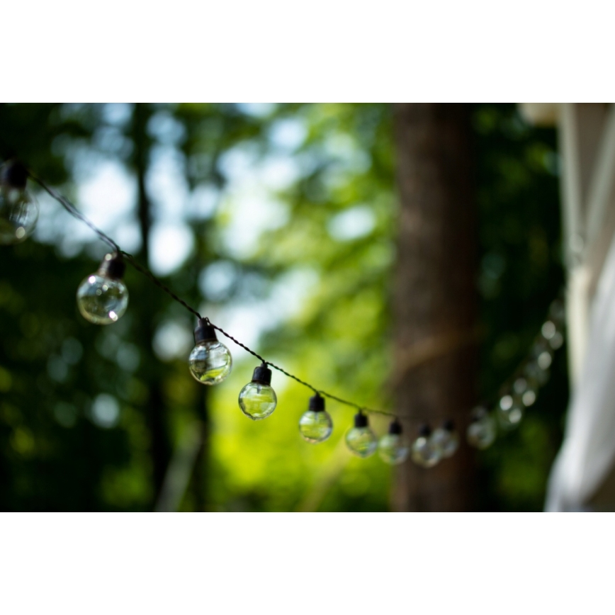 LED solarni dekorativni niz 20xLED/8 funkcija 500 mAh 7,6 m IP67 topla bela