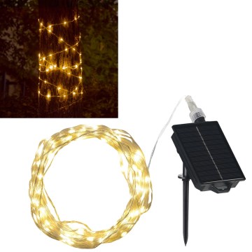 LED solarni dekorativni niz LED/3,7V 1800 mAh 10 m IP44 + daljinski upravljač