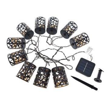 LED Solarni lanac 10xE12/3,65m 600 mAh IP44 topla bela