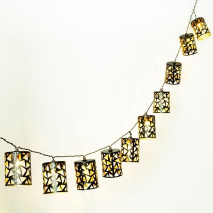 LED Solarni lanac 10xE12/3,65m 600 mAh IP44 topla bela