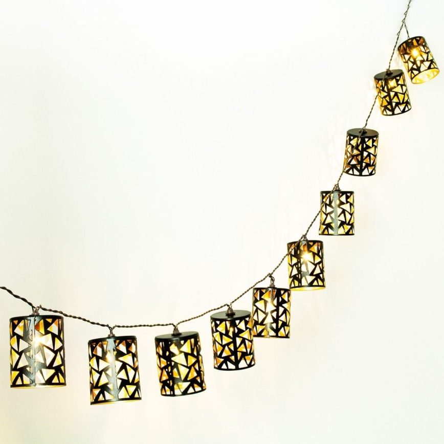 LED Solarni lanac 10xE12/3,65m 600 mAh IP44 topla bela