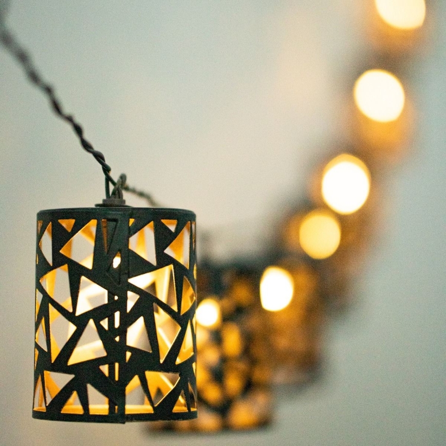 LED Solarni lanac 10xE12/3,65m 600 mAh IP44 topla bela