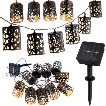 LED Solarni lanac 10xE12/3,65m 600 mAh IP44 topla bela