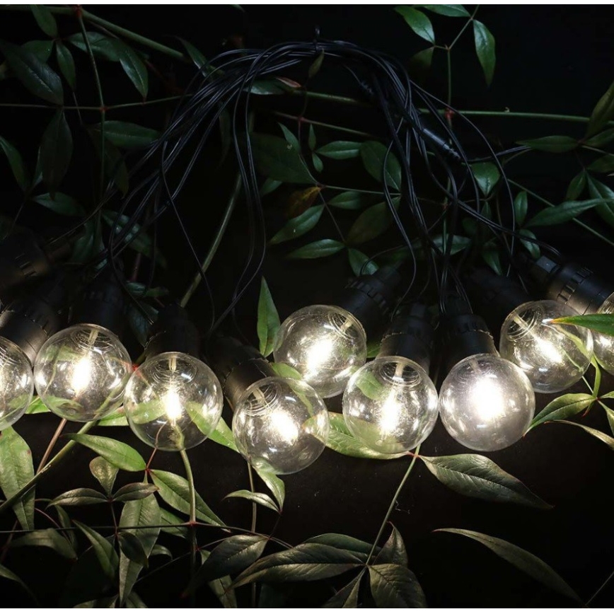 LED Solarni niz 10xLED/0,5/4,5V 12 m 3000K IP44 1200 mAh + daljinski upravljač