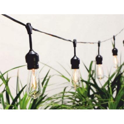 LED Solarni lanac 10xLED/1,2V 600 mAh 5,94m IP44 topla bela