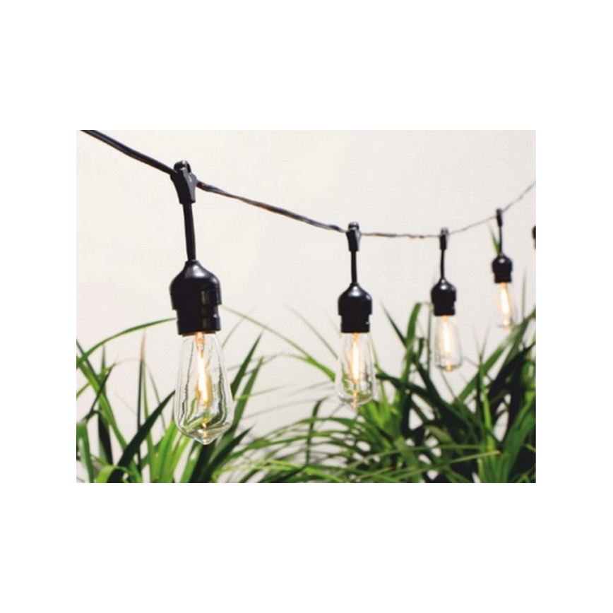 LED Solarni lanac 10xLED/1,2V 600 mAh 5,94m IP44 topla bela