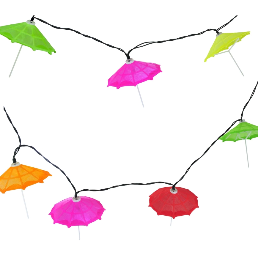 LED solarni lanac 10×LED/1,2 V 300 mAh 3,8 m IP44 za kišobrane