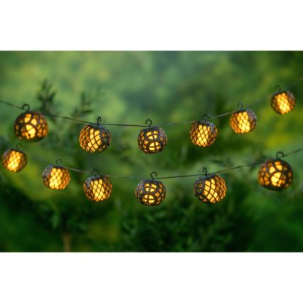 LED solarni lanac 3,8m 8xLED/1,2V 600 mAh