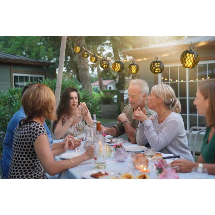 LED solarni lanac 3,8m 8xLED/1,2V 600 mAh