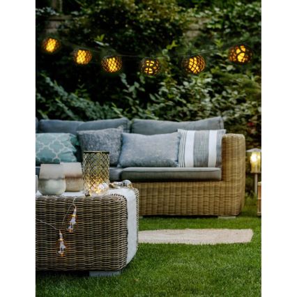 LED solarni lanac 3,8m 8xLED/1,2V 600 mAh