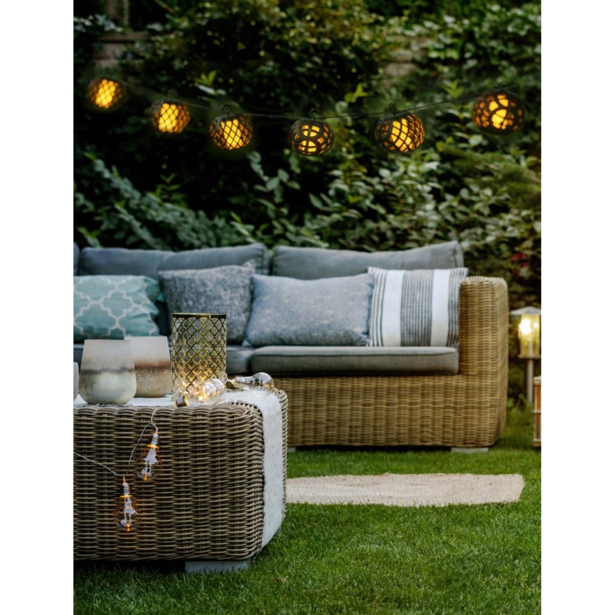 LED solarni lanac 3,8m 8xLED/1,2V 600 mAh