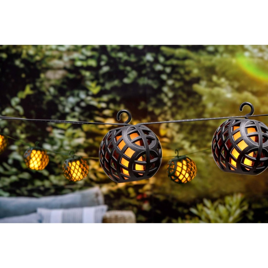 LED solarni lanac 3,8m 8xLED/1,2V 600 mAh