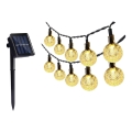 LED solarni lanac 30xLED/0,12W/1,2V 1xAA 3000K IP44 400 mAh