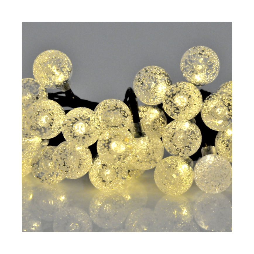 LED Solarni lanac 30xLED/8 funkcija 300 mAh 4,9m IP44 topla bela