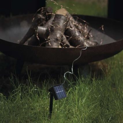 LED solarni lanac LED/2,4W/1,2V 1xAA 15 m IP44 3000K 600 mAh