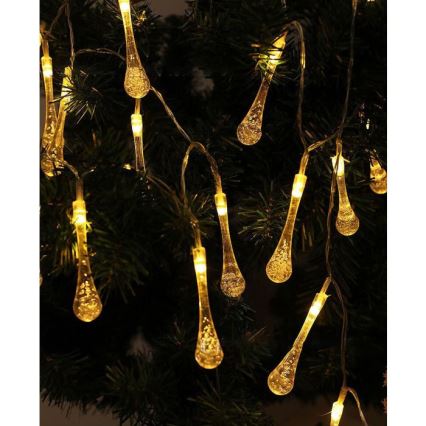 LED solarni lanac sa senzorom sumraka 20xLED/0,72W/1,2V 600 mAh 4,7m IP44