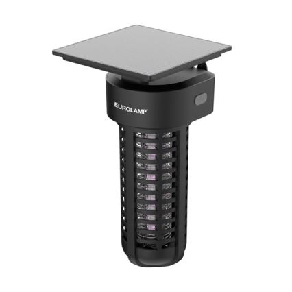 LED solarni lapač insekata, LED/4W/3,7V, 1800 mAh, IPX4, za prostor do 20 m²