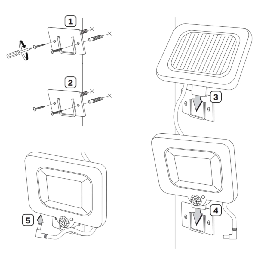 LED solarni reflektor sa DUO senzorom LED/1W/3,7V 1200 mAh IP44