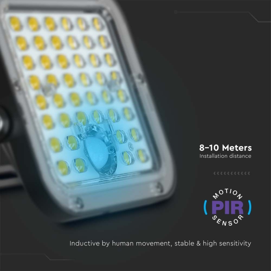 LED solarni reflektor sa senzorom LED/30W/6,4V 4000K 6000 mAh + daljinski upravljač