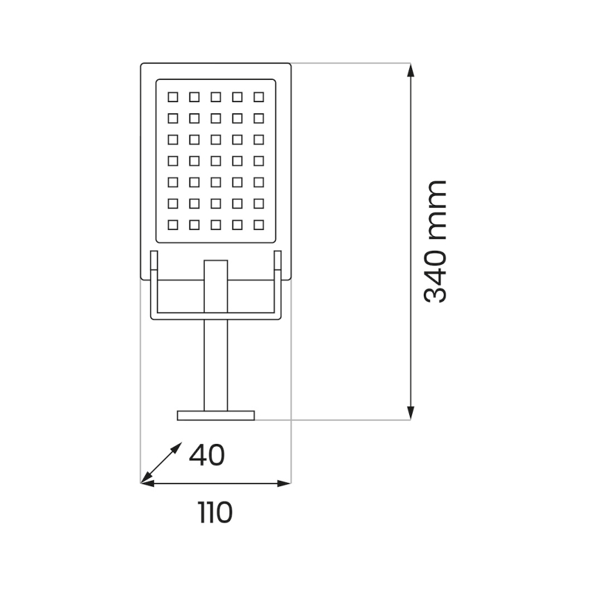 LED solarni reflektor sa senzorom ADIK LED/1,2W/3,7V 1200 mAh 6500K IP44
