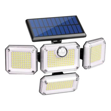 LED solarni reflektor sa senzorom GLOW LED/2,5W/3,7V 6500K IP44 2400 mAh + daljinski upravljač