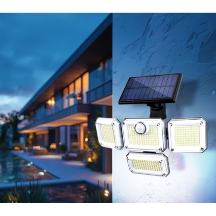 LED solarni reflektor sa senzorom GLOW LED/2,5W/3,7V 6500K IP44 2400 mAh + daljinski upravljač