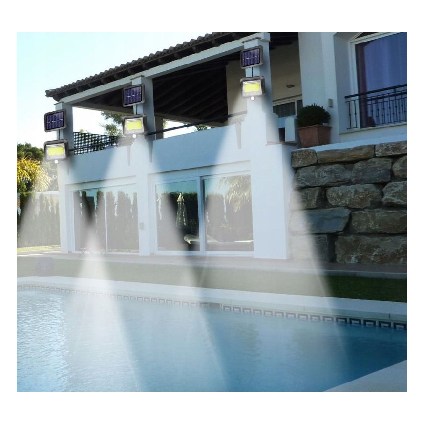 LED solarni reflektor sa senzorom INTEGRA LED/3W/3,7V 1200 mAh IP44 + daljinski upravljač