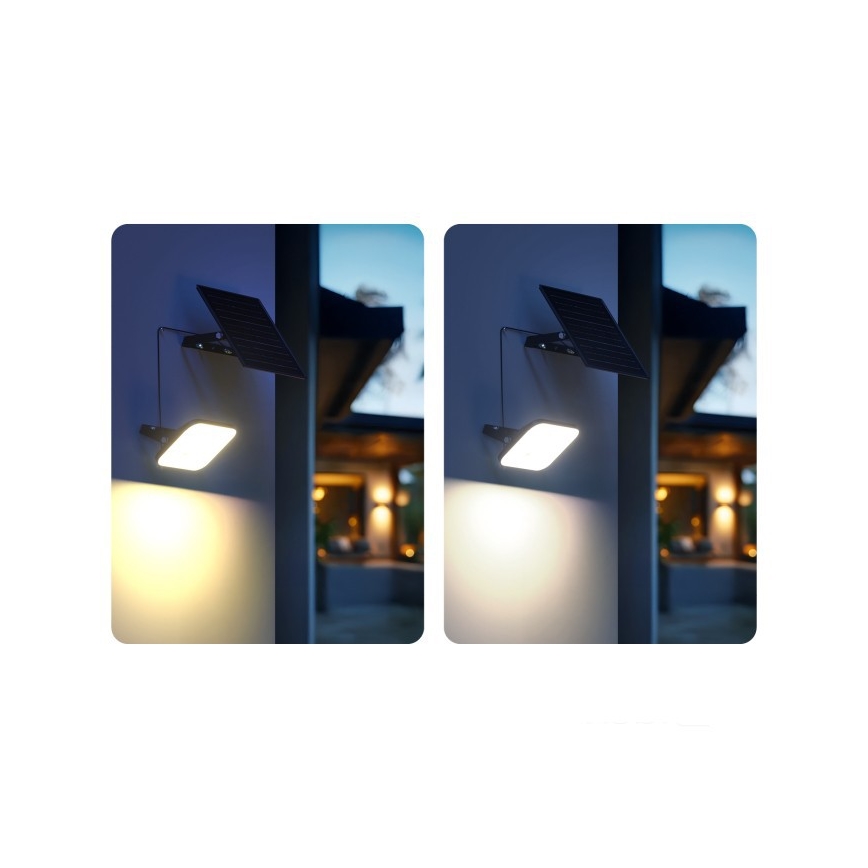 LED prigušiva solarni reflektor sa senzorom LED/10W/3,7V 3000/4000K IP65 3600 mAh + daljinski upravljač