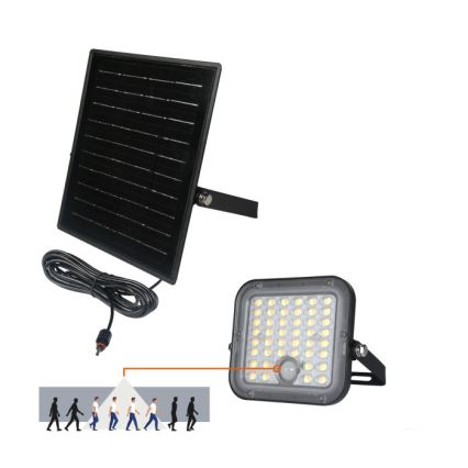 LED prigušiva solarni reflektor sa senzorom LED/10W/3,7V 3000/4000K IP65 3600 mAh + daljinski upravljač