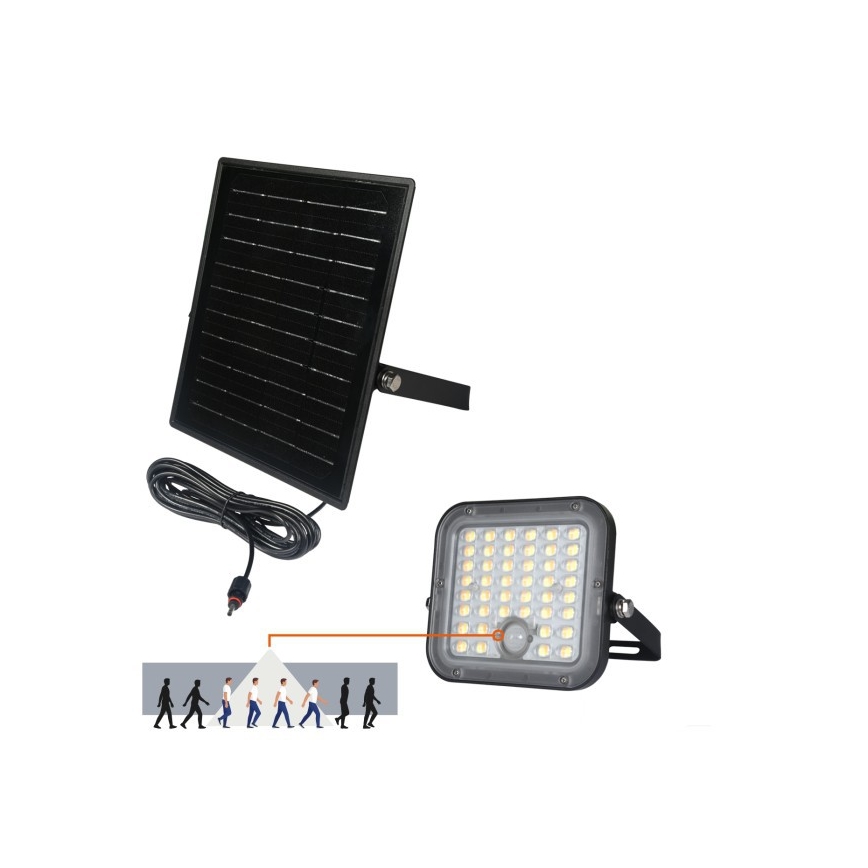 LED prigušiva solarni reflektor sa senzorom LED/10W/3,7V 3000/4000K IP65 3600 mAh + daljinski upravljač